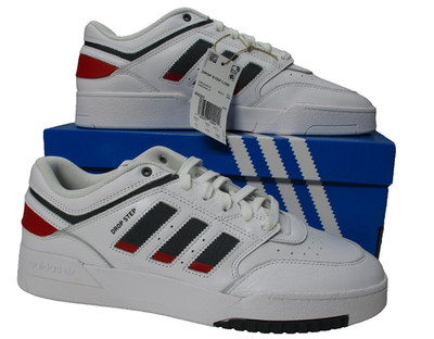Adidas Drop Step Low Originals IE6225 White/Gray/Better Scarlet Mens Sz 11