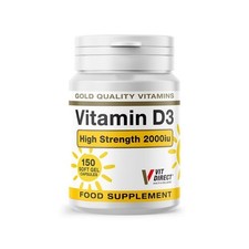 Vitamin D3 2000 IE hochfest - 150 Weichkapseln - Knochen-, Muskel- & Immungesundheit