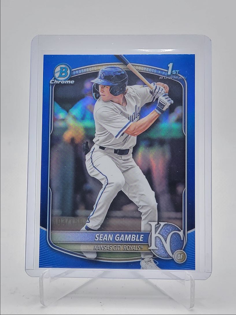 SEAN GAMBLE 2025 BOWMAN CHROME DRAFT 1ST BLUE REFRACTOR B /150 Q3967