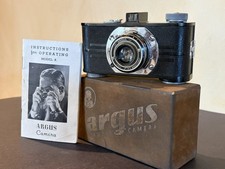 Argus A  Original Suede Box Rare , Instructions, Early Model, Historical