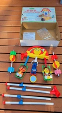 Vintage Sesame Street Baby Play Gym Activity Play Center Illco W/Box Works!