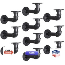 YCCO CY03-8in-10 Industrial L Pipe Shelf Brackets 5.5in 10 Pack