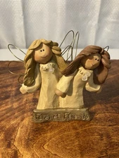 Blossom Bucket Suzi Skoglund "Forever Friends" Figurine With Metal Wings