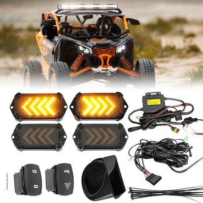 Plug & Play Turn Signal w/Horn Street Legal Kit For Can-Am Maverick X3/ X3 Max
