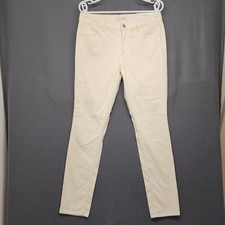 NEW Ann Taylor Loft Corduroy Pants Womens 6 28 Curvy Skinny White Classic Preppy