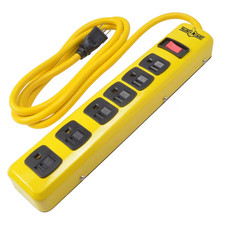 Southwire 6-ft 6 -Outlet Indoor Yellow Power Strip
