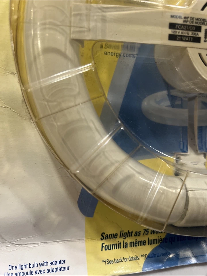 GE CIRCLITE SET BULB & ADAPT 21 Watt, Same Light As 75 Watt SOFT WHITE 8" DIA - Image 3 of 4