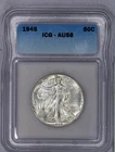 1945 Walking Liberty Half Dollar 50C ICG AU58