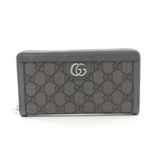 【Portefeuille】GUCCI Ophidia GG Supreme Portefeuille Rond Fermeture Éclair Long PVC Toile enduite
