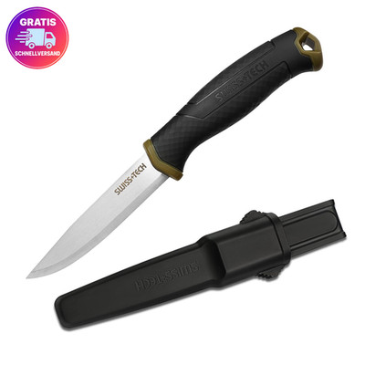 Swiss Tech Outdoor Messer Jagdmesser Bushcraft Messer feststehende Klinge