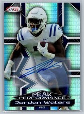 2024 sage hit football low series jordan waters peak performance blue rc auto