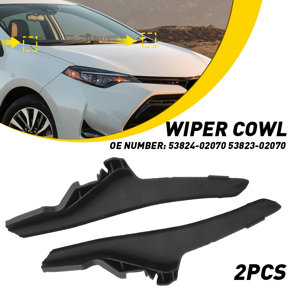 Windshield Wiper Cowl Extension Trim Hood Side Seal Fits 14-19 Toyota Corolla LE