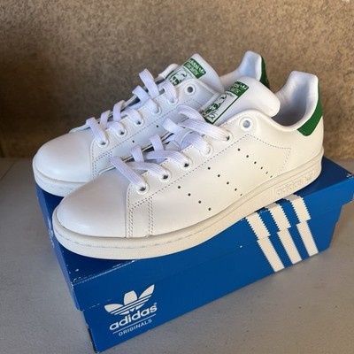 NIB Adidas Originals Stan Smith White Green OG Leather Sneakers Women Size 5.5/6