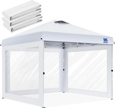 3 Clear Canopy Sidewalls for 10x10 Pop Up Tent Transparent Window Curtain Cloth