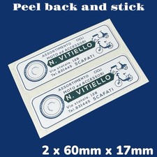 N Vitiello Moto Scafati Cicli Händler Vinyl Aufkleber Lambretta Vespa SX TV Li LD