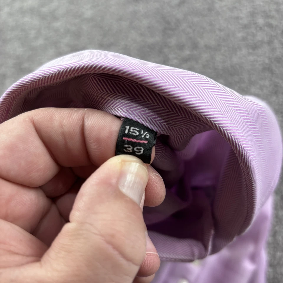 🇬🇧 Camisa de vestir Garrick Anderson London para hombre 15,5/39 lavanda Foto 4 de 4