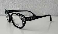 Caviar 6177 Eyeglasses Eye Glasses 35 Black Clear Crystals Authentic New 52mm