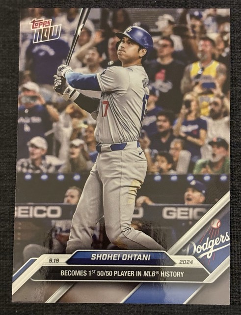 2024 Topps Now - Shohei Ohtani #722 1st 50/50 Player In MLB History - Dodgers