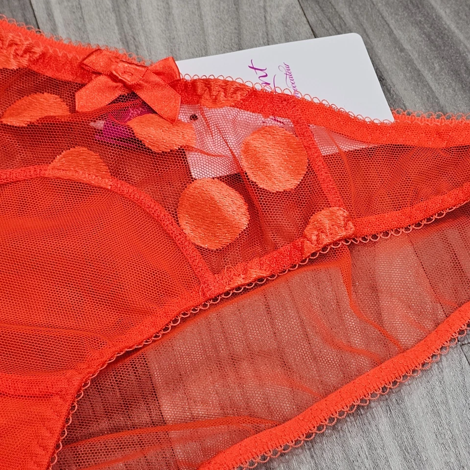 Panty corto transparente L'Agent by Agent Provocateur Ceria Tangerine, talla L Foto 3 de 4