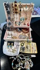 Vintage to Mod Costume Jewelry w pink box lot Swarovski 1928 Marjorie Baer Nadri
