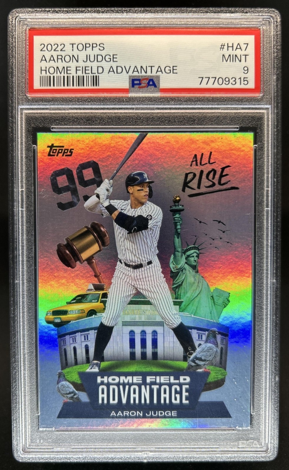 2022 Topps Aaron Judge Home Field Advantage #HA-7 New York Yankees PSA 9