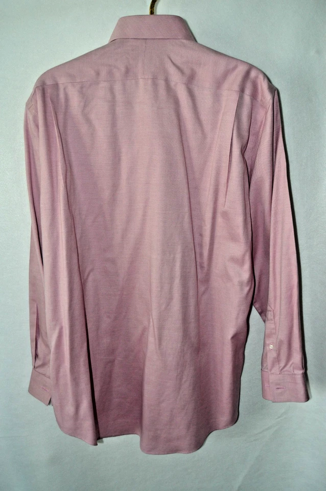 Camisa de vestir Enro para hombre manga larga rosa algodón 17 34/35 Foto 2 de 4