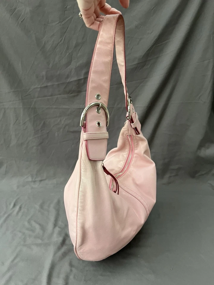 De colección Coach GRANDE Tortilla Tort Ergo 9619 Hobo ROSA Napa Piel de Cordero Cuero En muy buena condición Foto 2 de 4