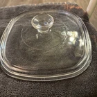 Vintage Pyrex A-9-C SQUARE Clear Glass Lid Corning Ware