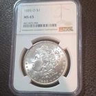 Morgan Dollar 1885-O Silver $1 Coin New Orleans Mint NGC MS65