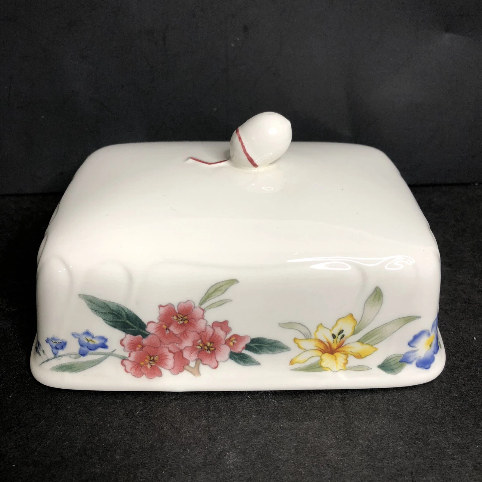 Villeroy & Boch Flora Bella Butter Dish Lid Cover ONLY Floral Flowers Swirl