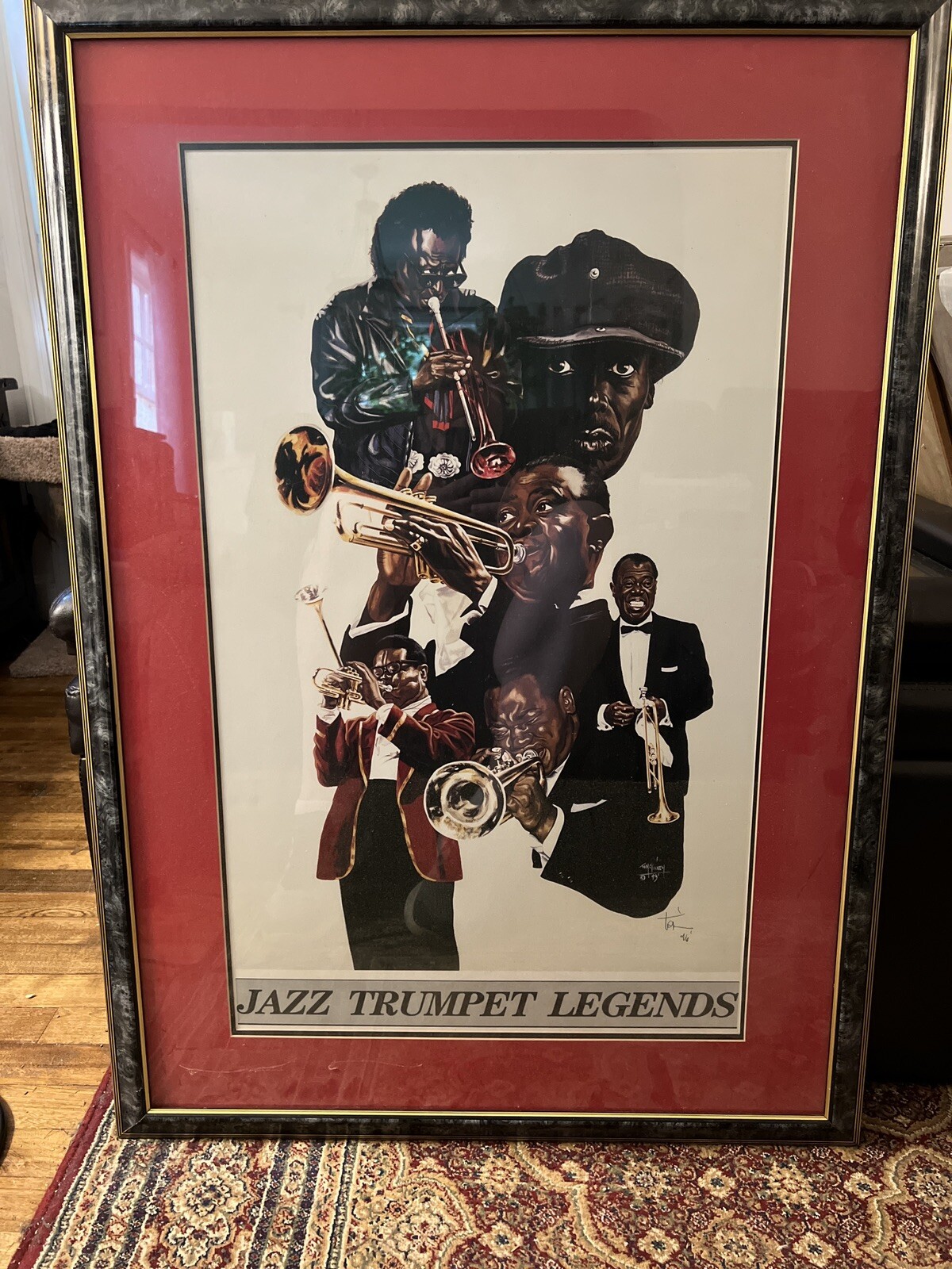 Tom C Kinney Jazz Trumpet Legends Framed Lithograph Signed By Artist 1996 eBay