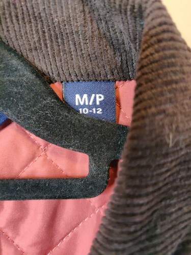 Lands' End women's M quilted coat orangish blush color zip & snap long sleeve - Picture 8 of 9