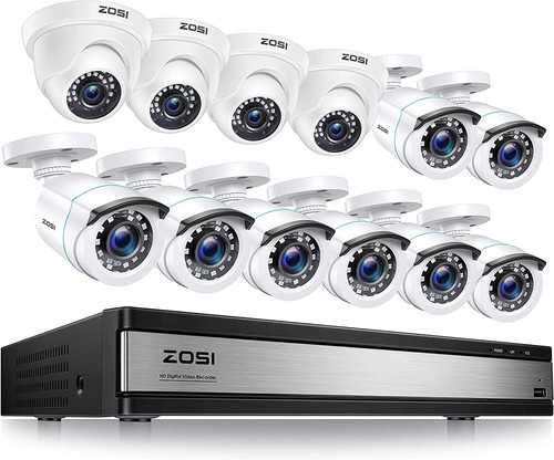 Sistema de cámara de seguridad para el hogar ZOSI 16 canales Lite DVR 1080P CCTV vista exterior 90° - Imagen 14 de 19