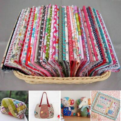 100x Stoffreste Bunt Baumwolle Paket Stoffpaket Patchworkpaket DIY Zubehör