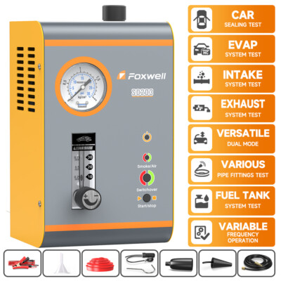 FOXWELL SD203 Automotive Smoke Machine 12V Built-in Air Pump Leakage Diagnostic 