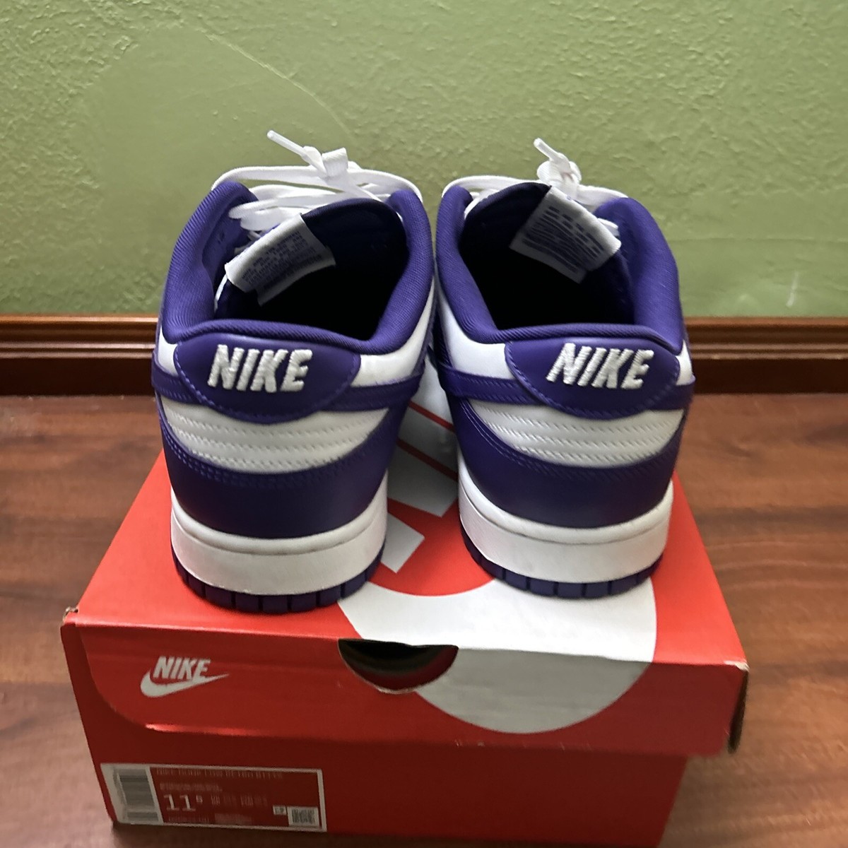 Size 11.5 - Nike Dunk Low Retro Court Purple 2022 195866272088| eBay