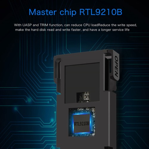 M2 SSD-Gehäuse NVME-Gehäuse M.2 an USB Type C 3.1 Festplattenbox SSD-Adapter - Afbeelding 9 van 12