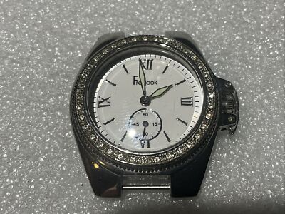 Freelook LADIES  Stainless Steel White Dial Swarovski Bezel Watch NEW BATTERY