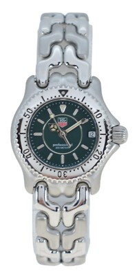 RARE Ladies Tag Heuer 24mm SEL Professional 200m Green Dial Watch