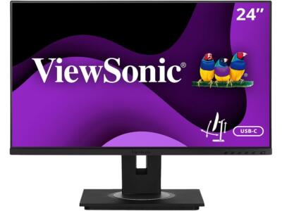 ViewSonic VG2456 24 Inch 1080p Monitor with USB 3.2 Type C Docking Built-In Giga