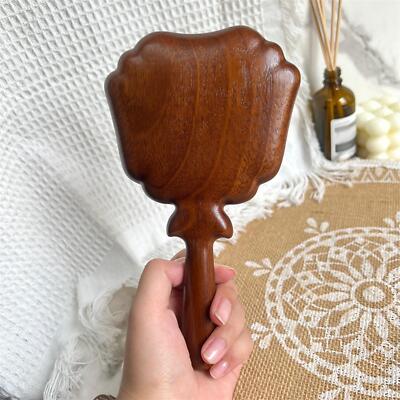 Vintage Handspiegel mit Griff Handspiegel Holz Make-up Spiegel Kosmetik