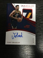2017-18 Panini IMMACULATE TONY BRADLEY RC 3 COLOUR /25 Patch AUTO JAZZ Autograph