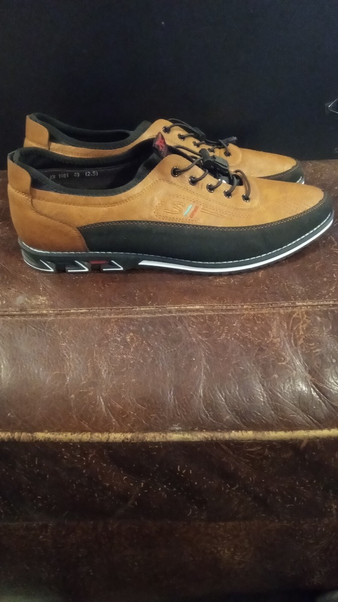 MEN'S VINTAGE KLKYKO CLASSIC DRESS SNEAKER SHOE ORANGE JAPAN 2.5