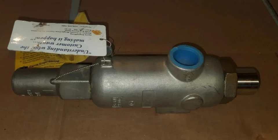 Farris 1/2" X 1-D Stainless Relief Valve  27DA13-F20S4 1500 PSIG - Image 3 of 4