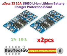 2pcs 2S 10A 8.4V 7.4V Li-ion Lithium 18650 BMS PCM Battery Protection Board