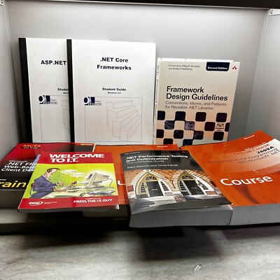 Framework Design Guidelines Microsoft Book Lot 8 ASP .NET Core I.T. Web Manuals