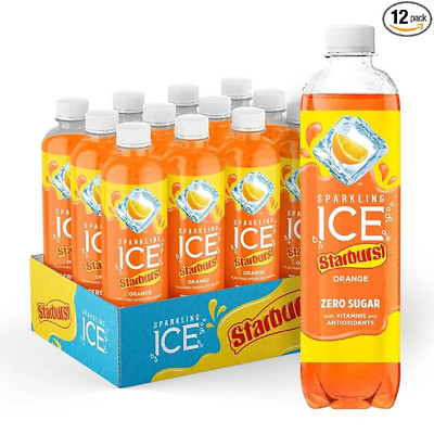 Sparkling Ice STARBURST Orange Zero Sugar Flavored Sparkling Water
