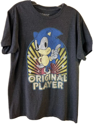 Sonic The Hedgehog”Original Player” T-Shirt SIZE Large 28x19 Video
