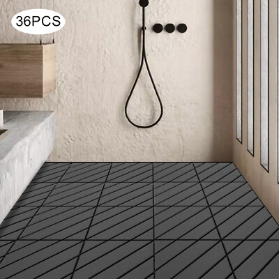 Plastic Interlocking Deck Tiles, 36 Pack Outdoor Patio Flooring, 12''x12'' Outdoor