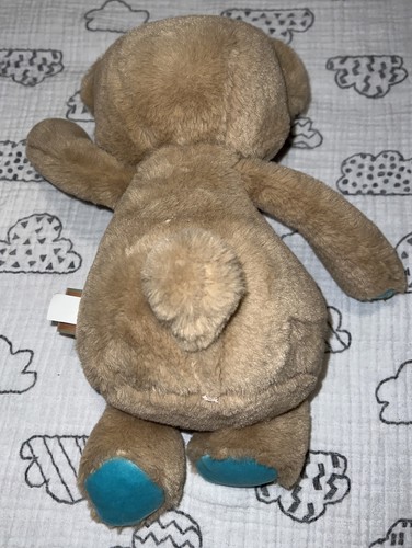 B Softies Battat Cara-Mellow Bear Plush Brown Teal Paws Polka Dot Ears 2019 12" - Imagen 5 de 12